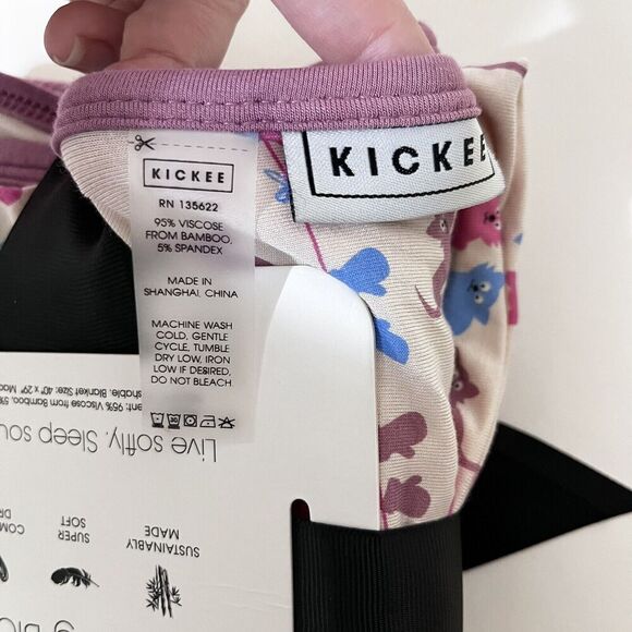 Kickee Pants Latte Three Little Kittens Bamboo Swaddle Baby Blanket Lovey NEW - Picture 3 of 6